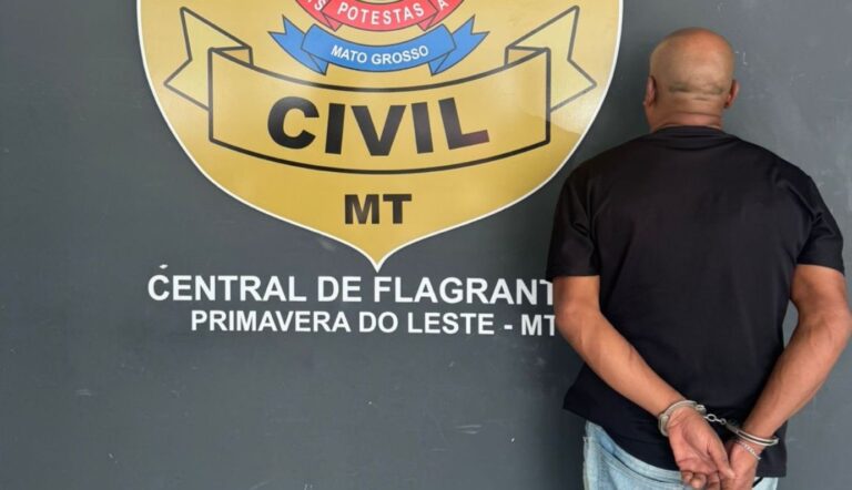 MULHER DE 62 ANOS REGISTRA TENTATIVA DE ESTUPRO E SUSPEITO É PRESO PELA POLÍCIA CIVIL EM PRIMAVERA DO LESTE