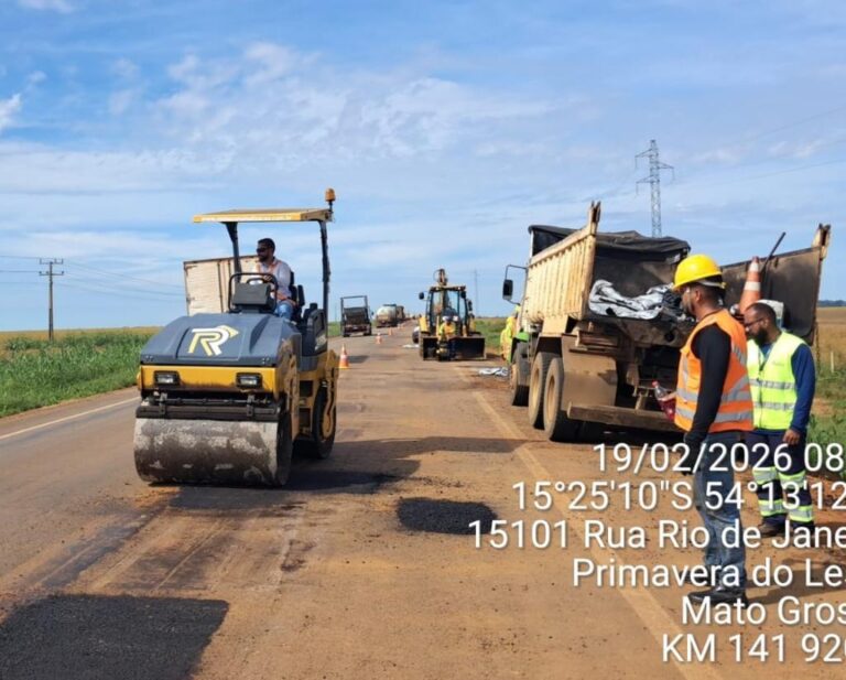 Concessionária realiza manutenção em pontos críticos próximo a Primavera do Leste